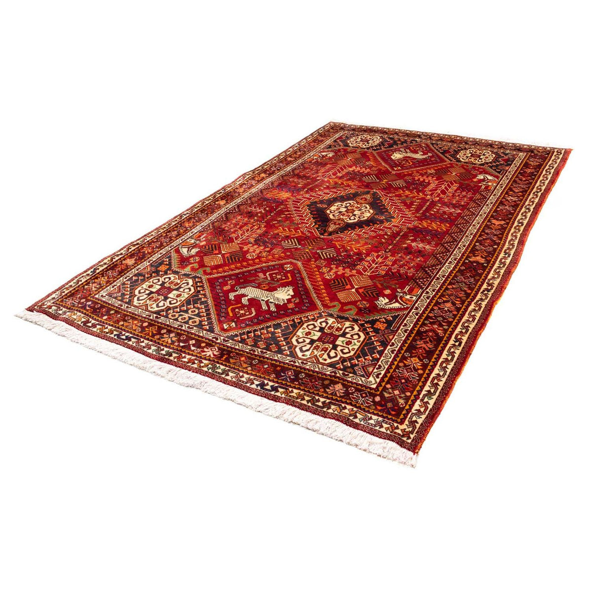 Alfombra persa - Nómada - 258 x 165 cm - rojo oscuro
