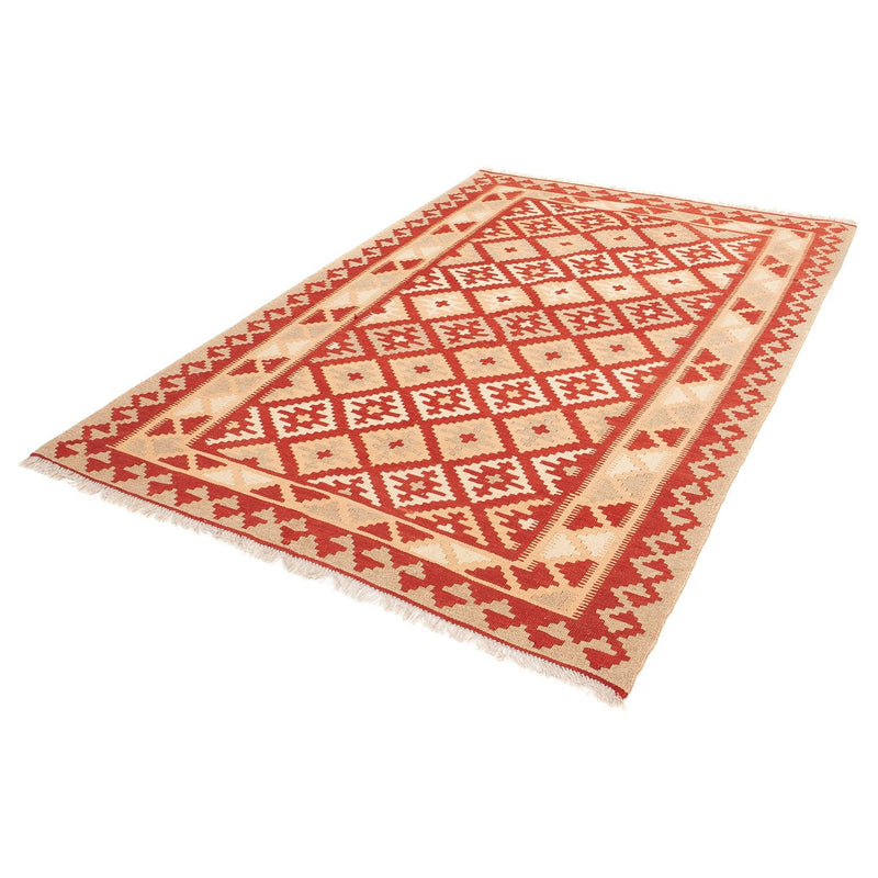 Alfombra Kelim - Oriental - 212 x 145 cm - rojo oscuro