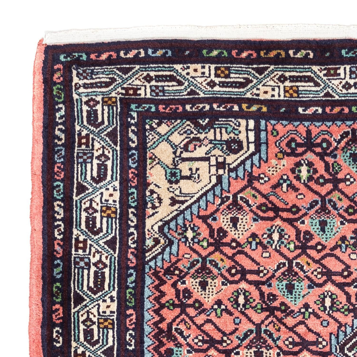 Alfombra persa - Nómada - 118 x 85 cm - rojo claro