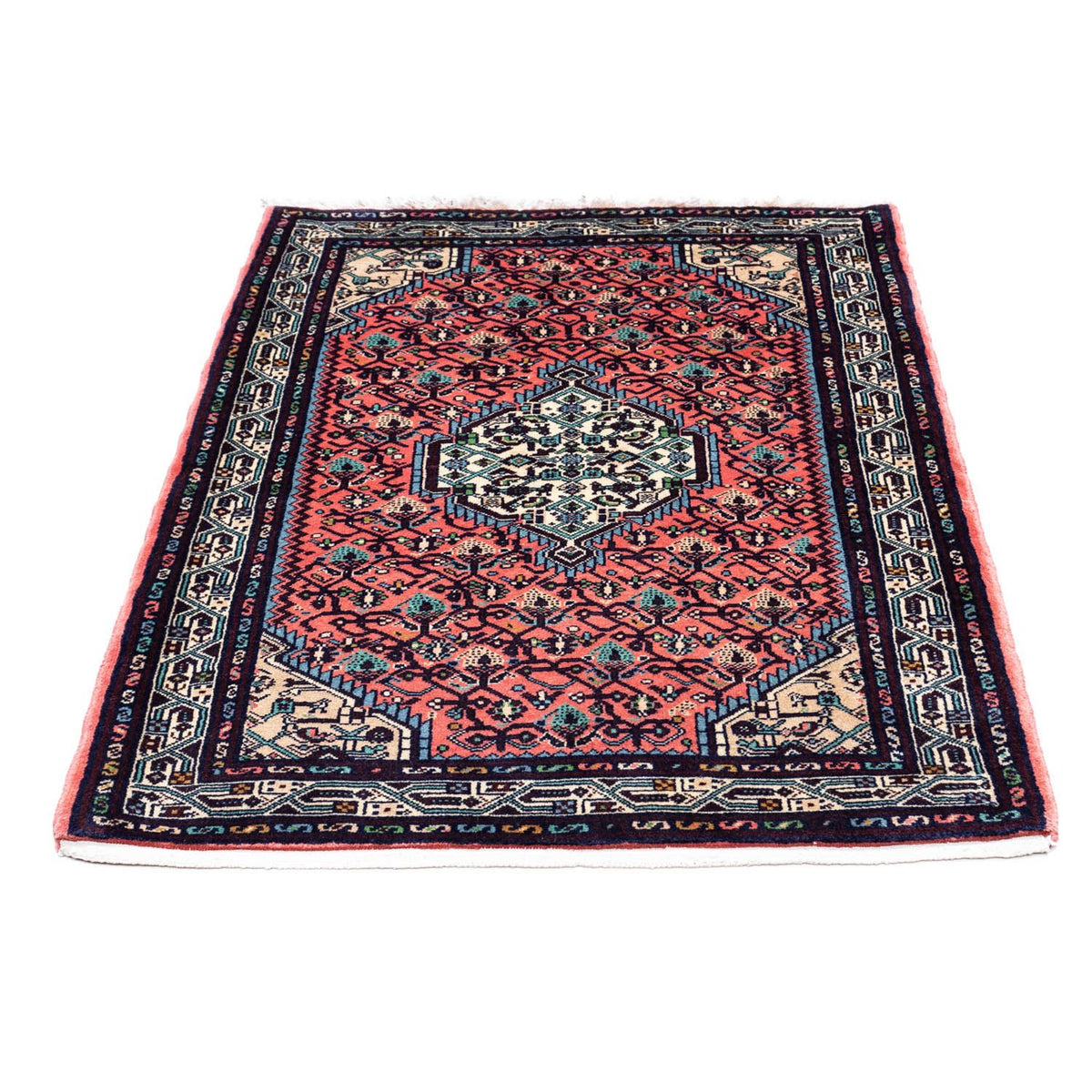 Alfombra persa - Nómada - 118 x 85 cm - rojo claro