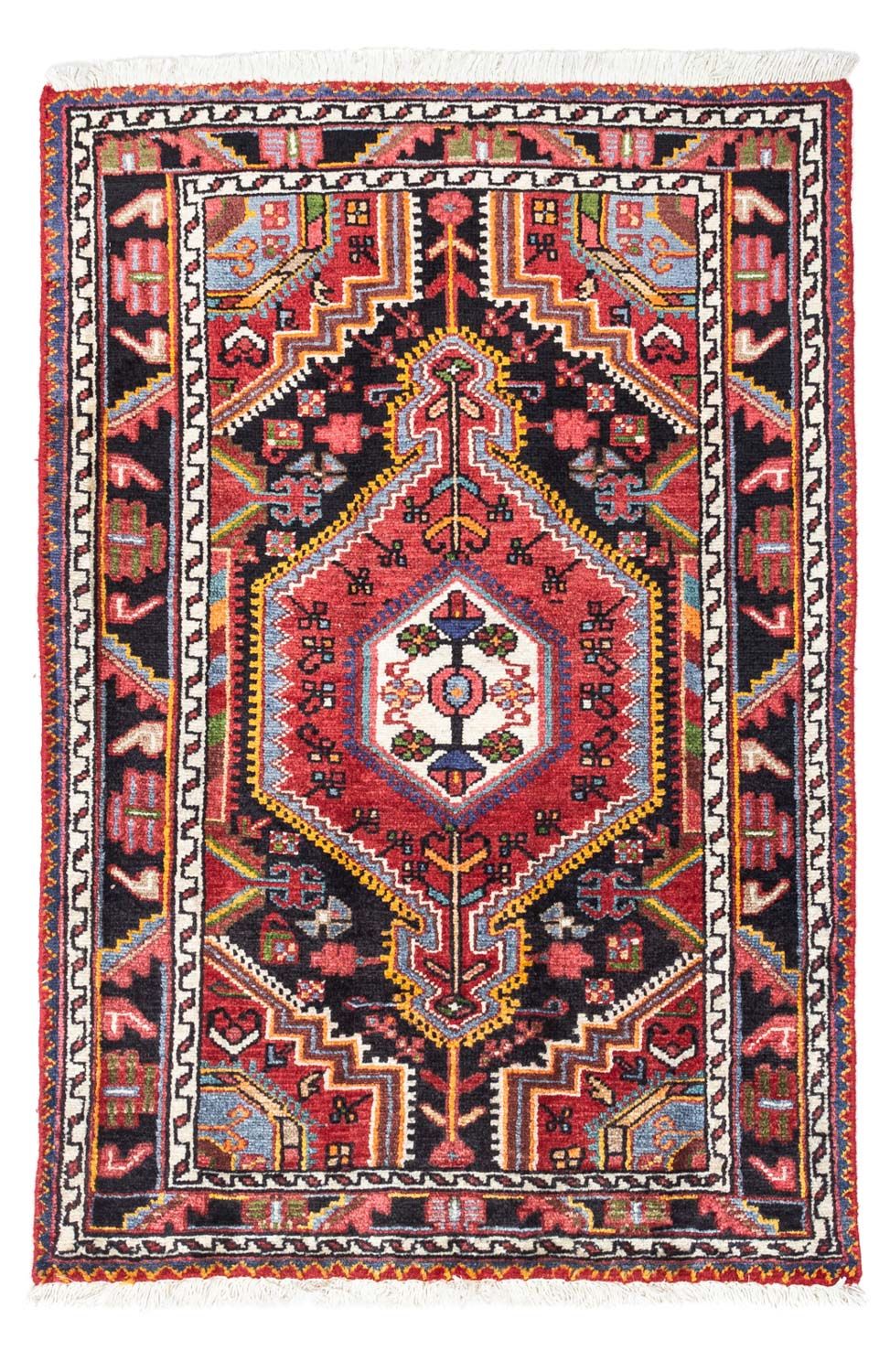 Alfombra persa - Nómada - 117 x 77 cm - rojo claro
