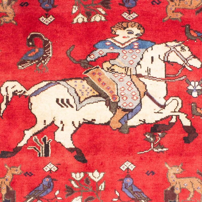 Alfombra persa - Nómada - 158 x 123 cm - rojo oscuro