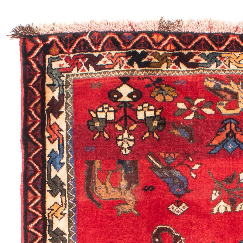 Alfombra persa - Nómada - 158 x 123 cm - rojo oscuro