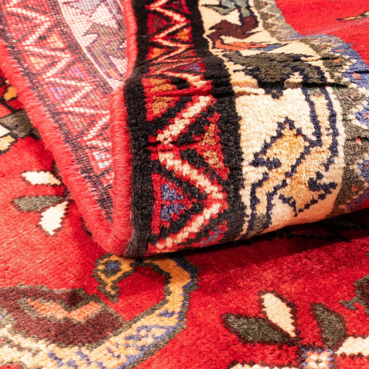 Alfombra persa - Nómada - 158 x 123 cm - rojo oscuro