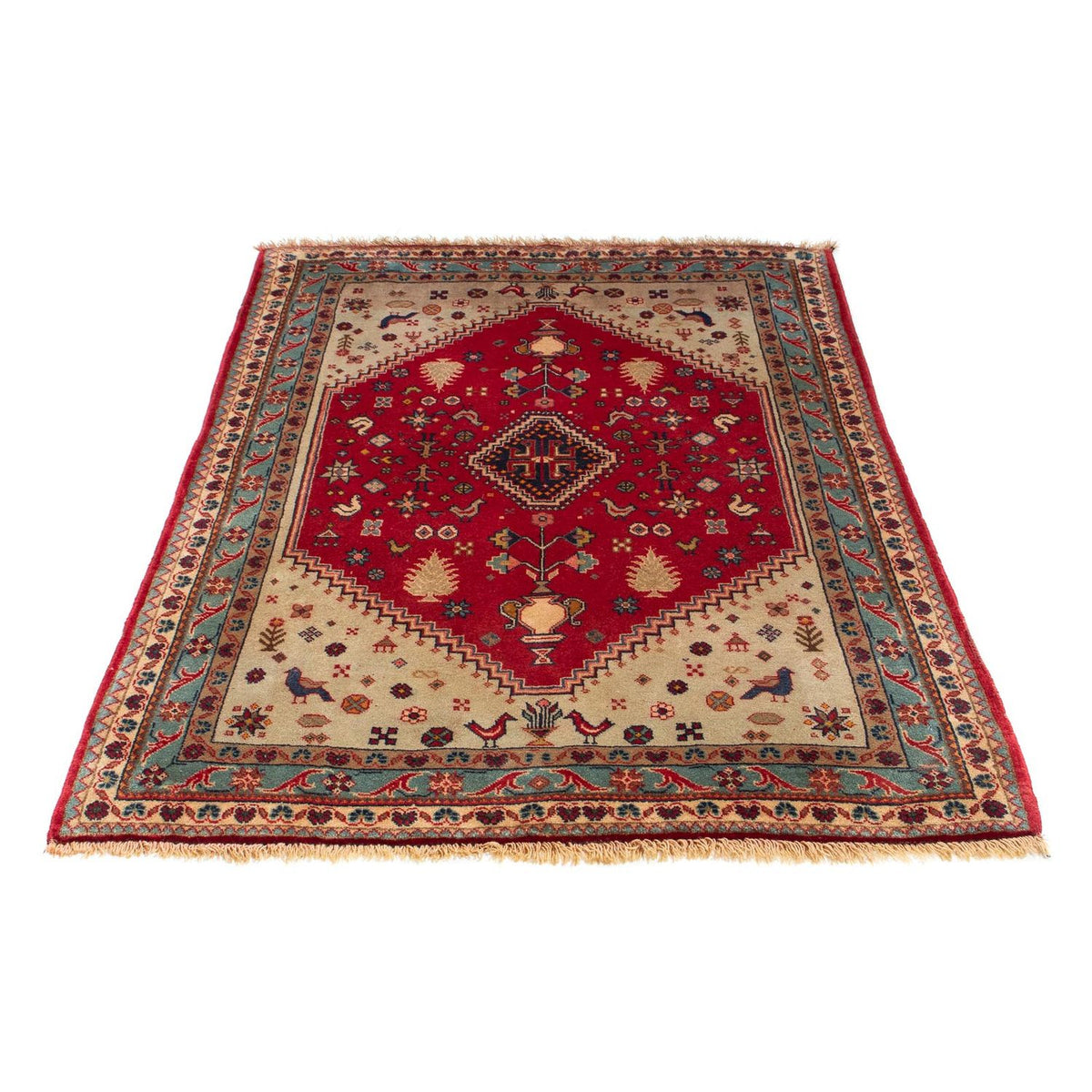 Alfombra persa - Nómada - 158 x 105 cm - rojo oscuro
