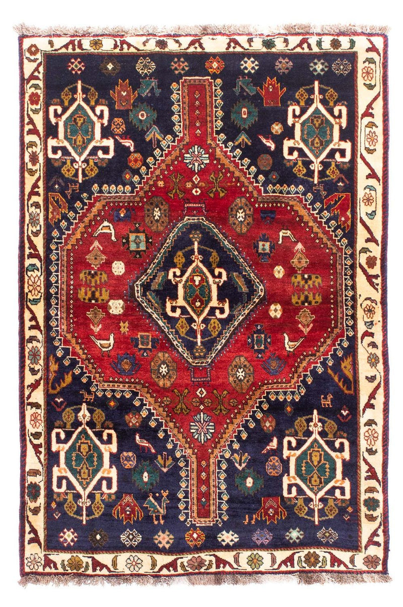 Alfombra persa - Nómada - 190 x 120 cm - rojo oscuro