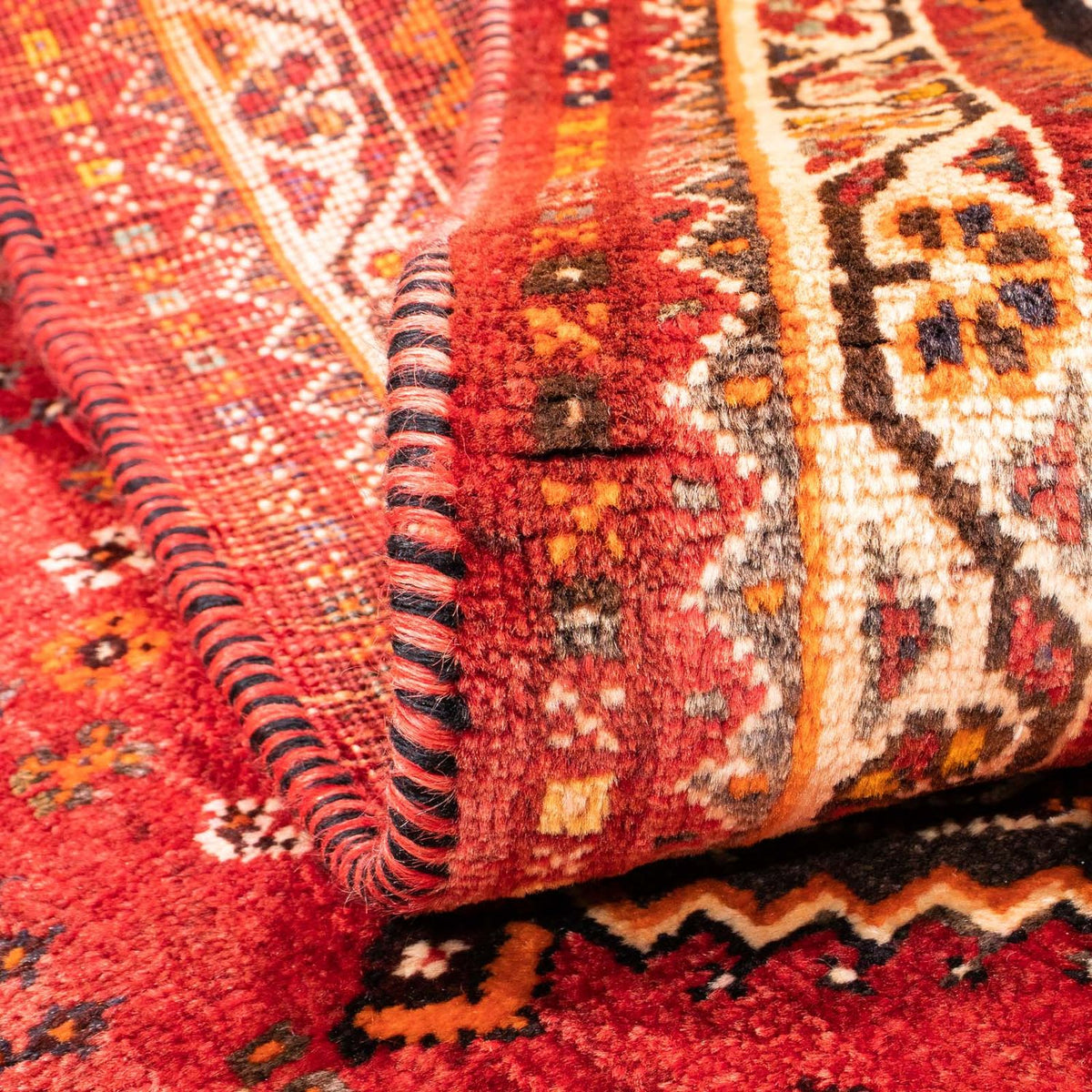 Alfombra persa - Nómada - 158 x 118 cm - rojo oscuro