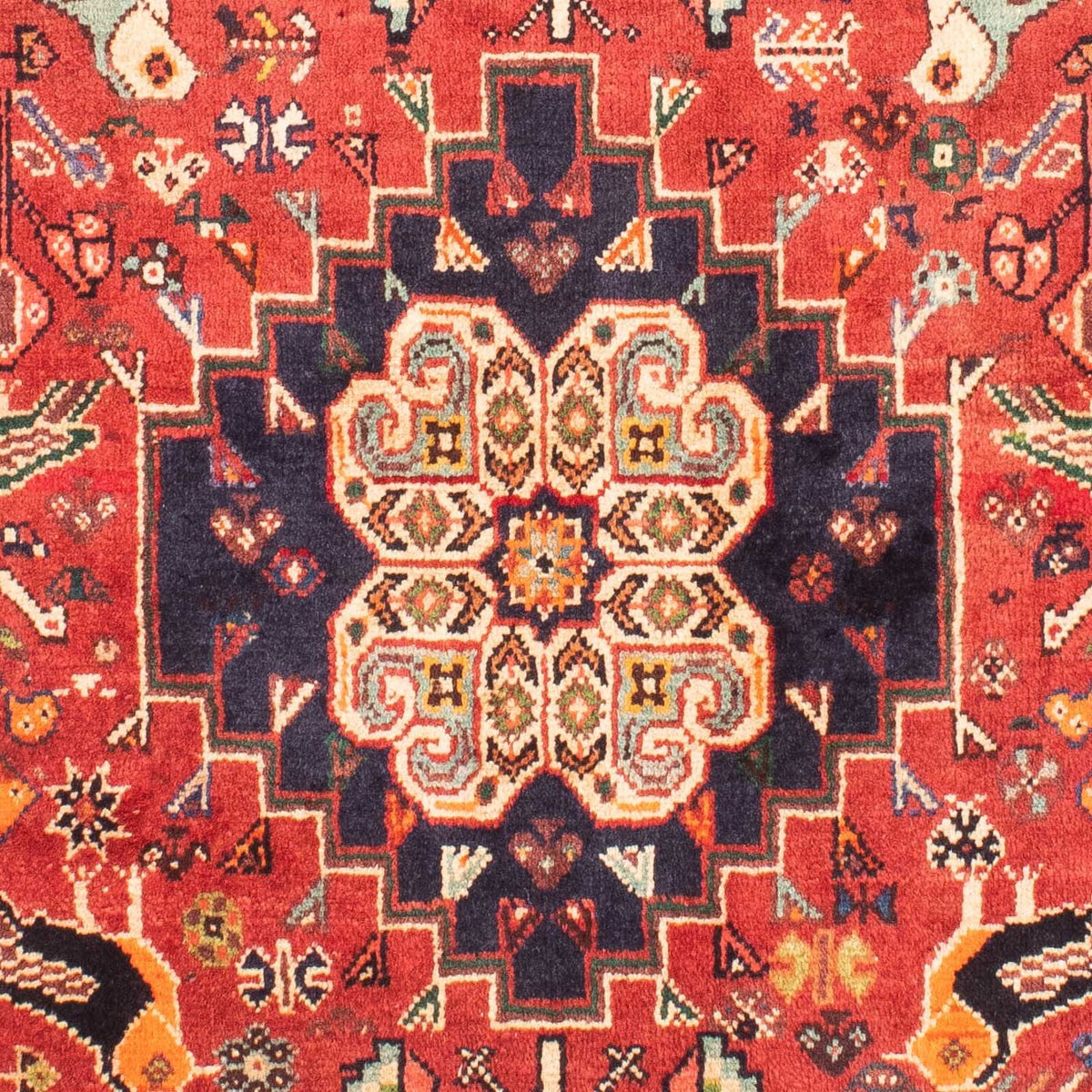 Alfombra persa - Nómada - 170 x 115 cm - rojo oscuro