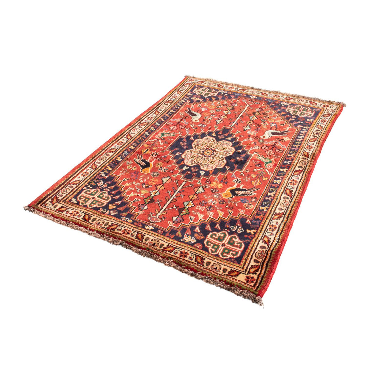 Alfombra persa - Nómada - 170 x 115 cm - rojo oscuro