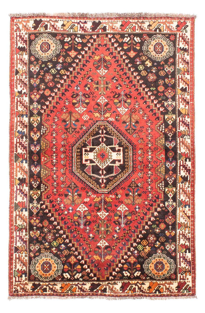 Alfombra persa - Nómada - 166 x 110 cm - rojo oscuro