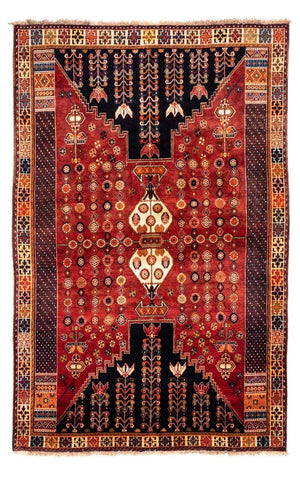 Alfombra persa - Nómada - 270 x 175 cm - rojo oscuro