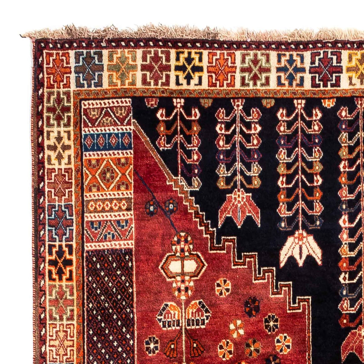 Alfombra persa - Nómada - 270 x 175 cm - rojo oscuro