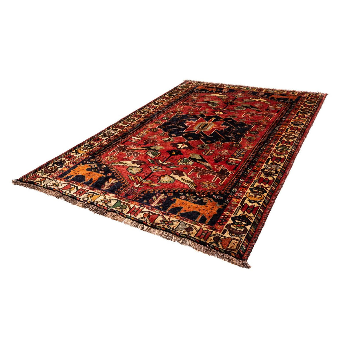Alfombra persa - Nómada - 265 x 182 cm - rojo oscuro