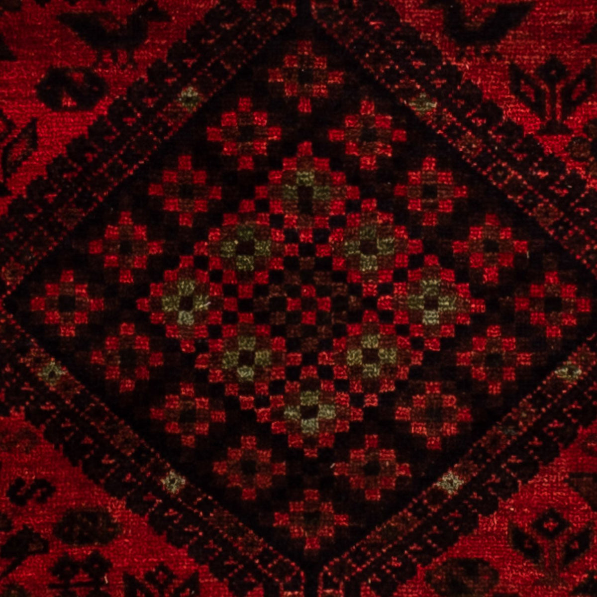 Alfombra persa - Nómada - 295 x 200 cm - rojo oscuro