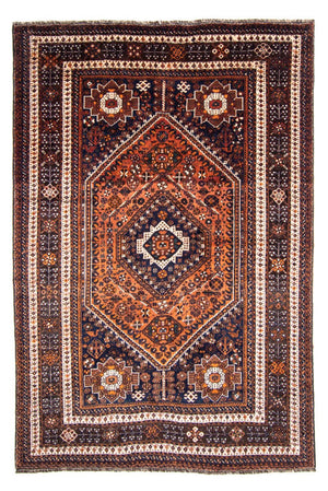 Alfombra persa - Nómada - 357 x 235 cm - azul oscuro