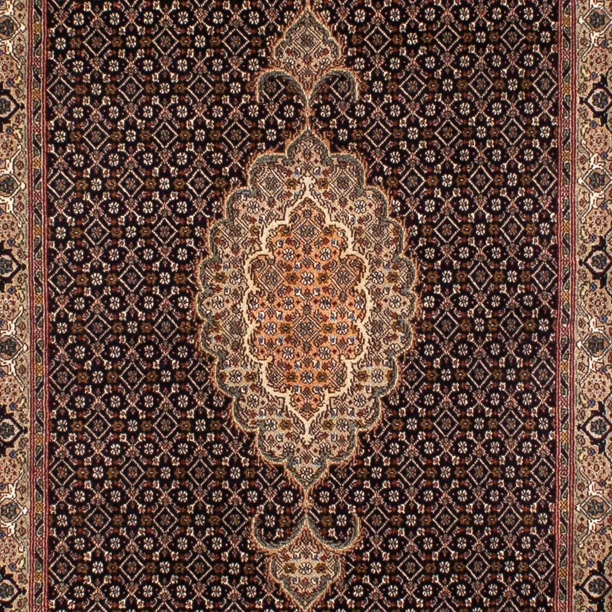 Alfombra de pasillo Alfombra persa - Tabriz - 295 x 77 cm - azul oscuro