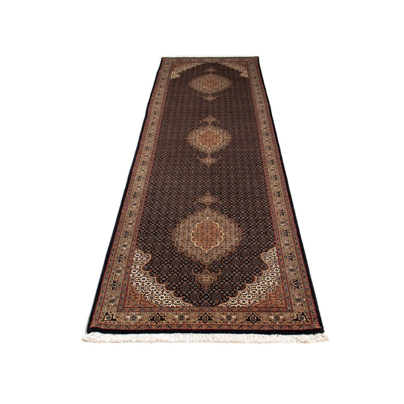 Alfombra de pasillo Alfombra persa - Tabriz - 295 x 77 cm - azul oscuro