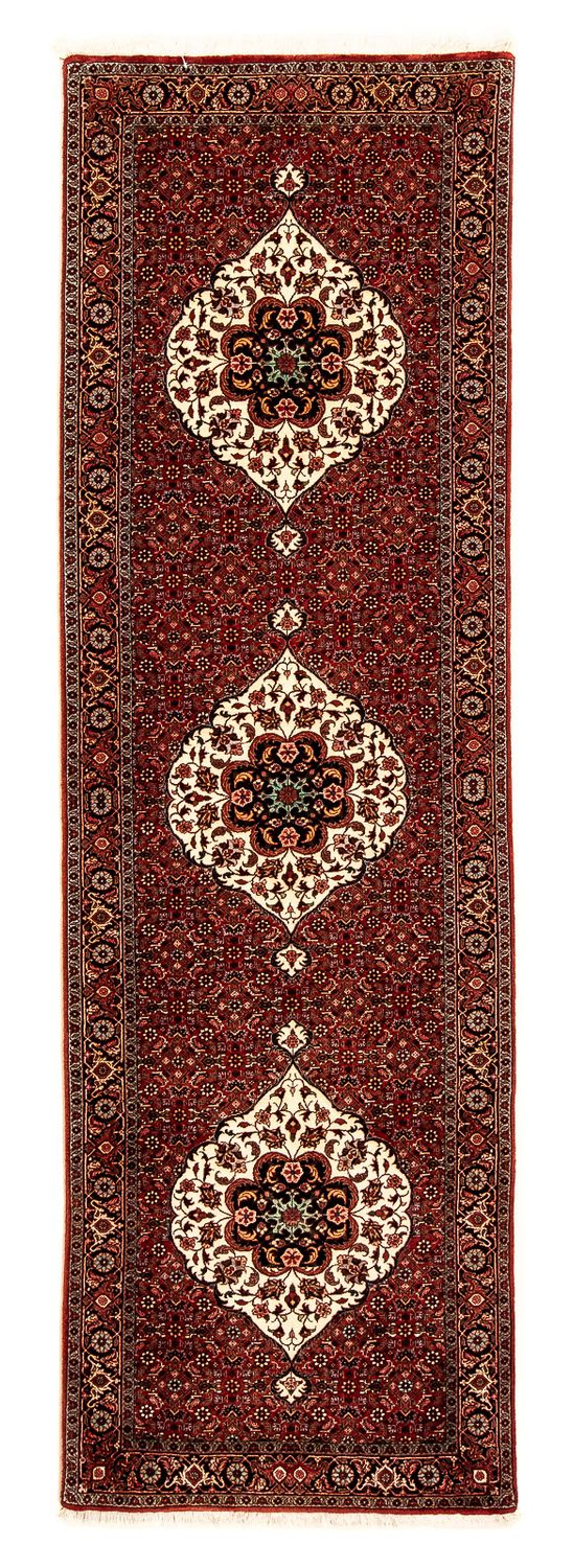 Alfombra de pasillo Alfombra persa - Bidjar - 290 x 82 cm - rojo oscuro