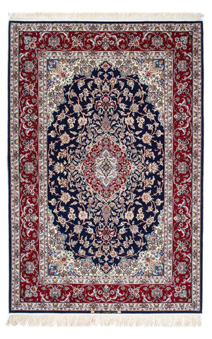 Alfombra Persa - Isfahan - Prima - 200 x 130 cm - azul oscuro