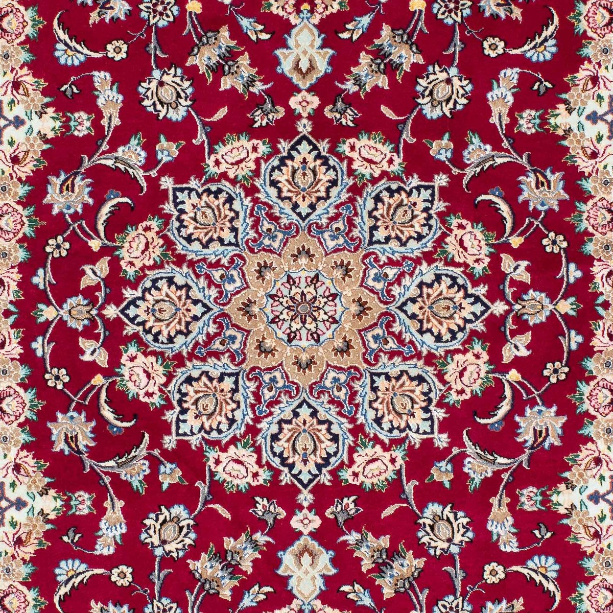 Alfombra Persa - Isfahan - Prima - 194 x 131 cm - rojo oscuro