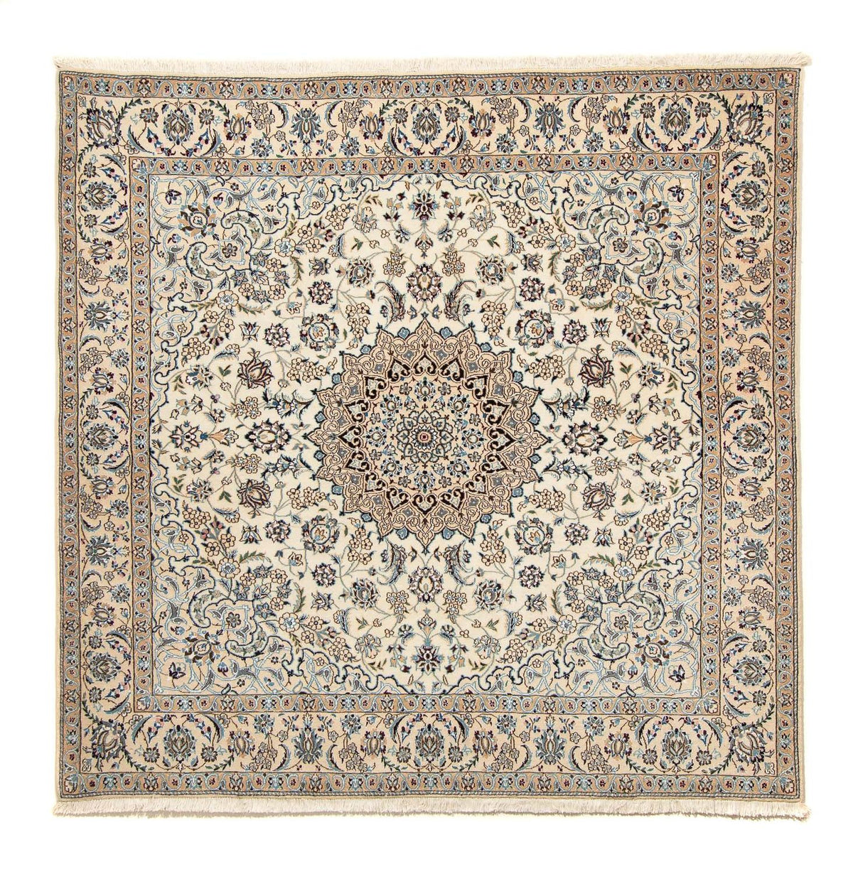 Alfombra Persa - Nain - Real cuadrado  - 202 x 201 cm - beige