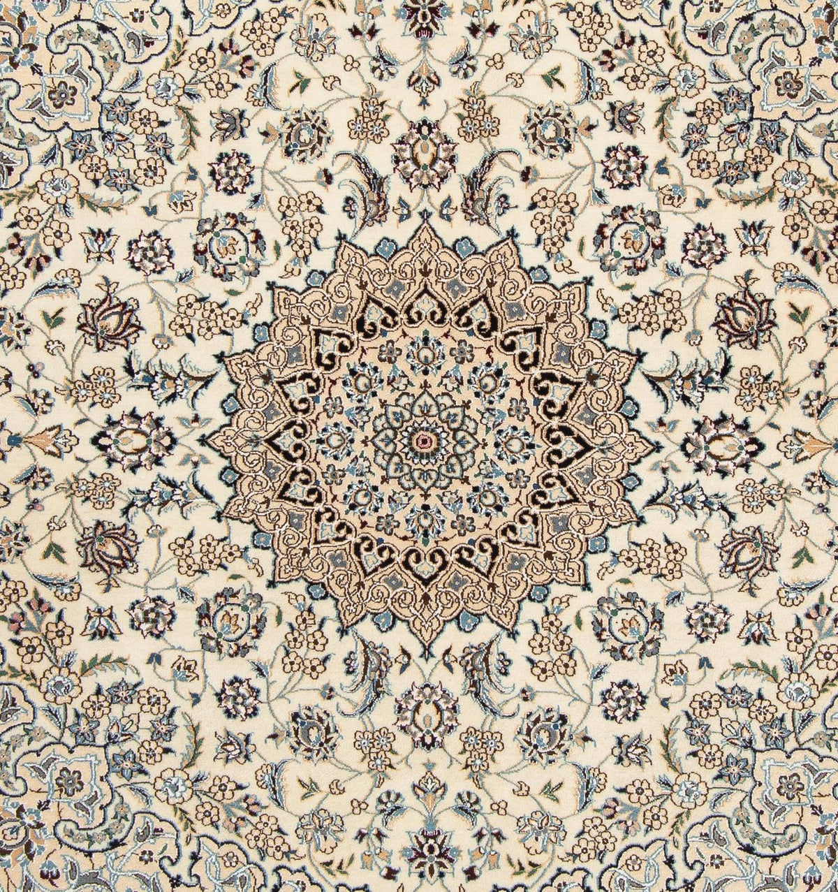 Alfombra Persa - Nain - Real cuadrado  - 202 x 201 cm - beige