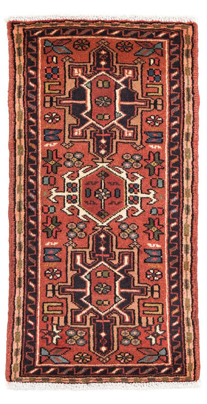 Alfombra persa - Nómada - 108 x 55 cm - marrón