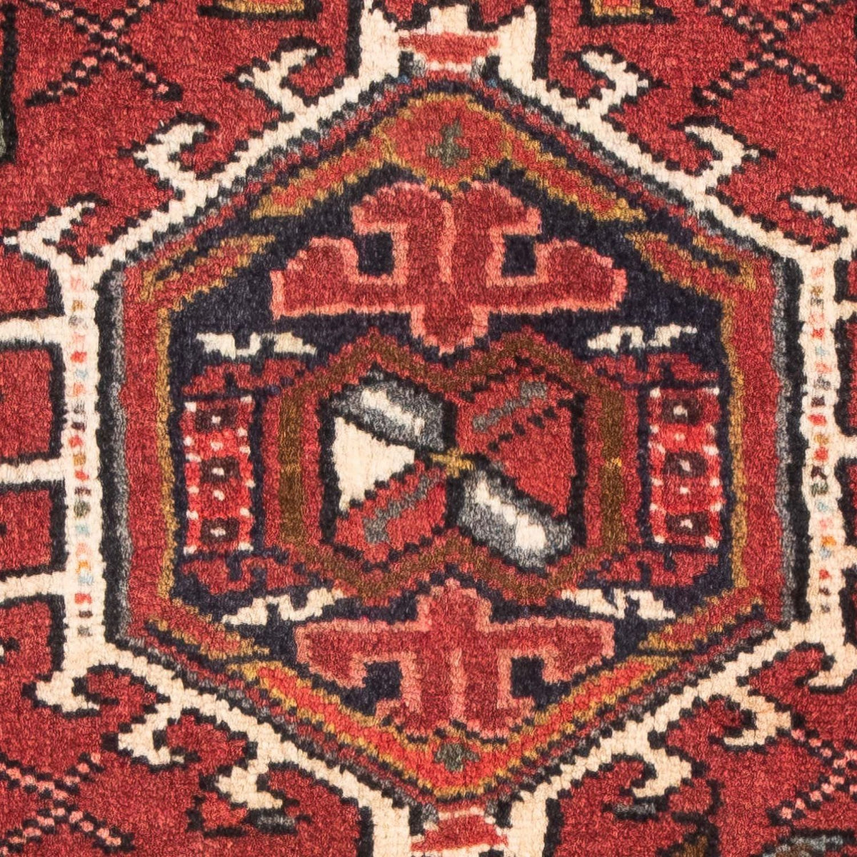 Alfombra persa - Nómada - 105 x 60 cm - rojo oscuro