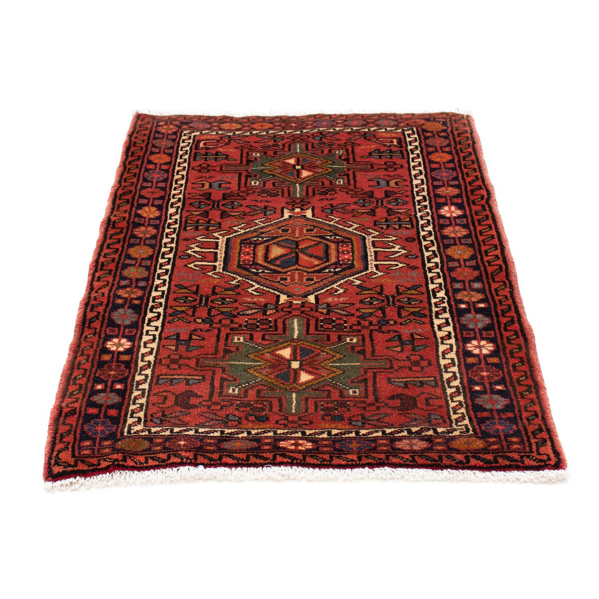 Alfombra persa - Nómada - 110 x 77 cm - rojo oscuro
