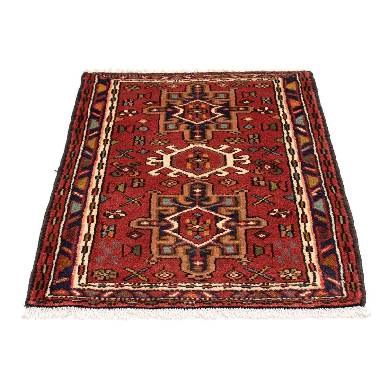Alfombra persa - Nómada - 100 x 73 cm - rojo oscuro