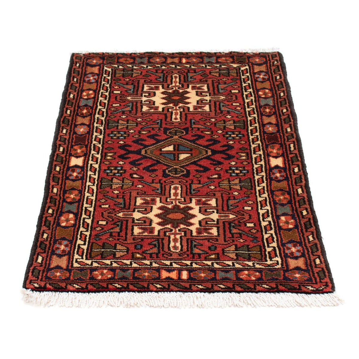Alfombra persa - Nómada - 100 x 67 cm - rojo oscuro