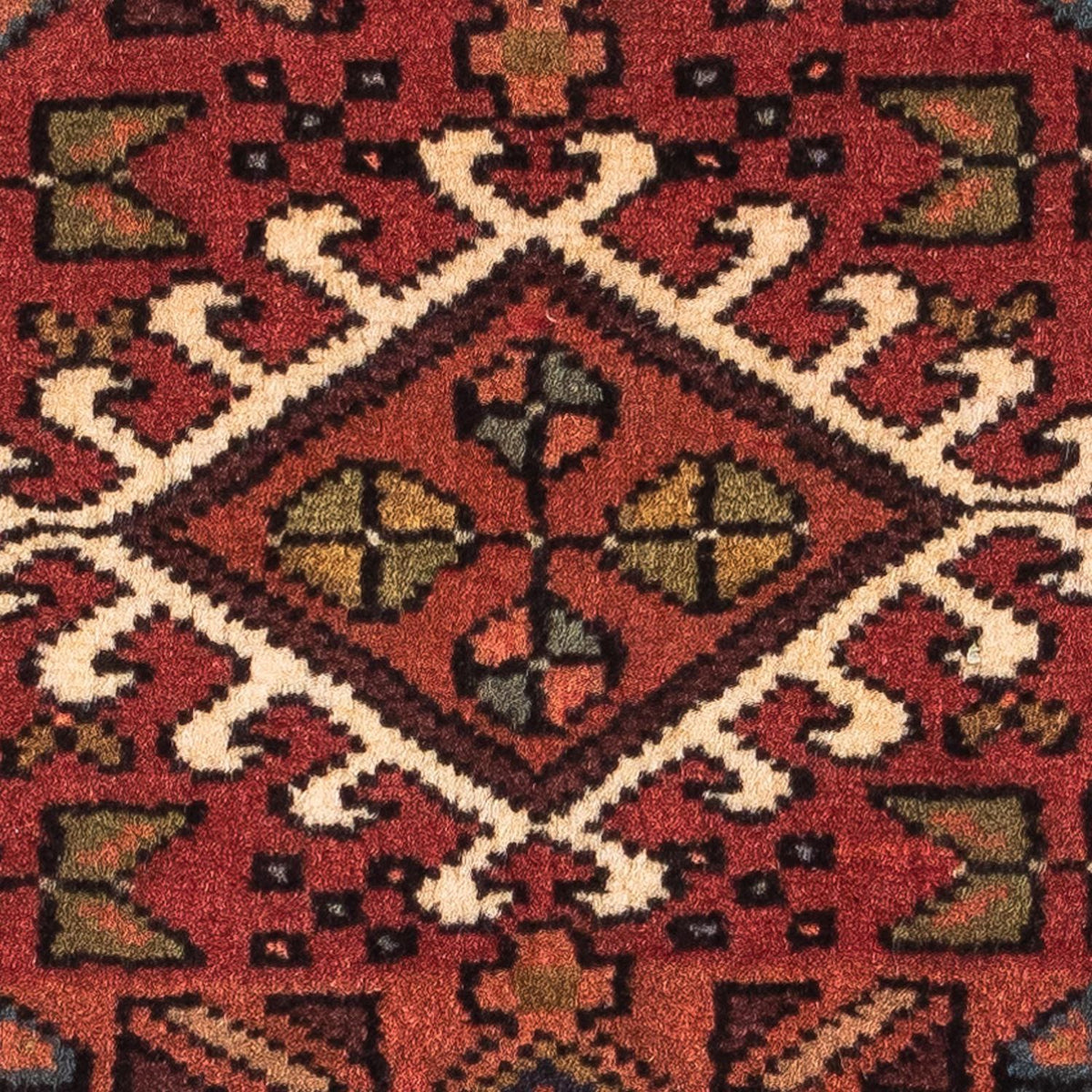 Alfombra persa - Nómada - 116 x 60 cm - rojo oscuro