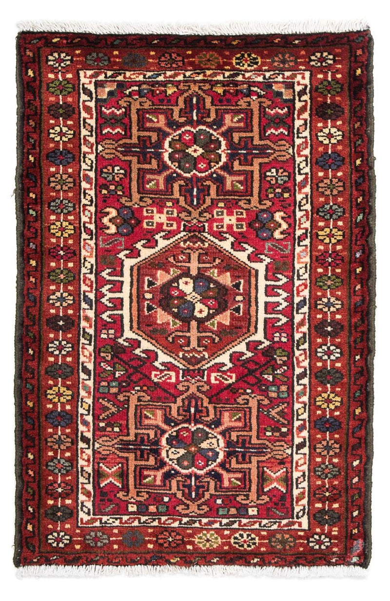 Alfombra persa - Nómada - 105 x 70 cm - rojo oscuro