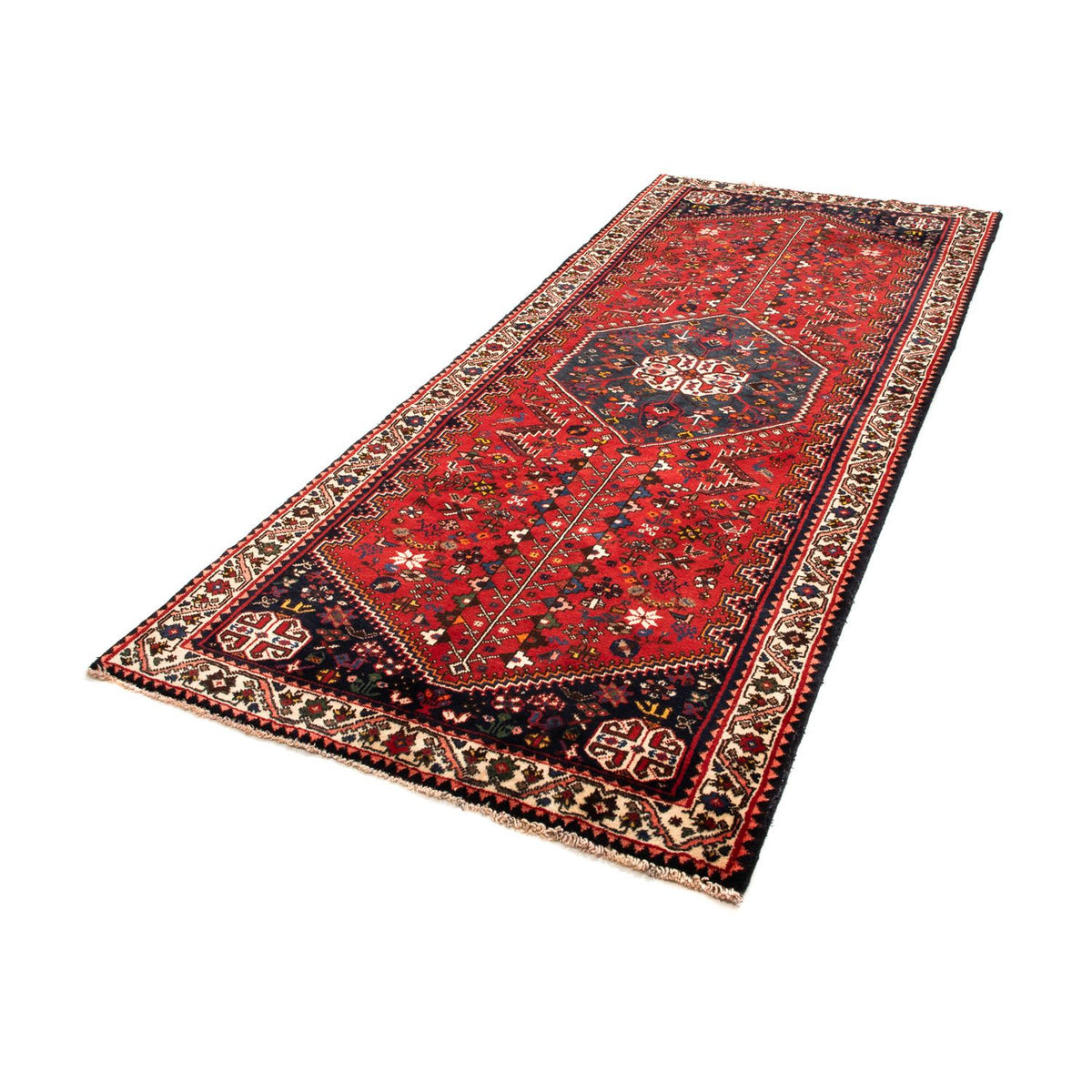 Alfombra de pasillo Alfombra persa - Nómada - 276 x 111 cm - rojo oscuro