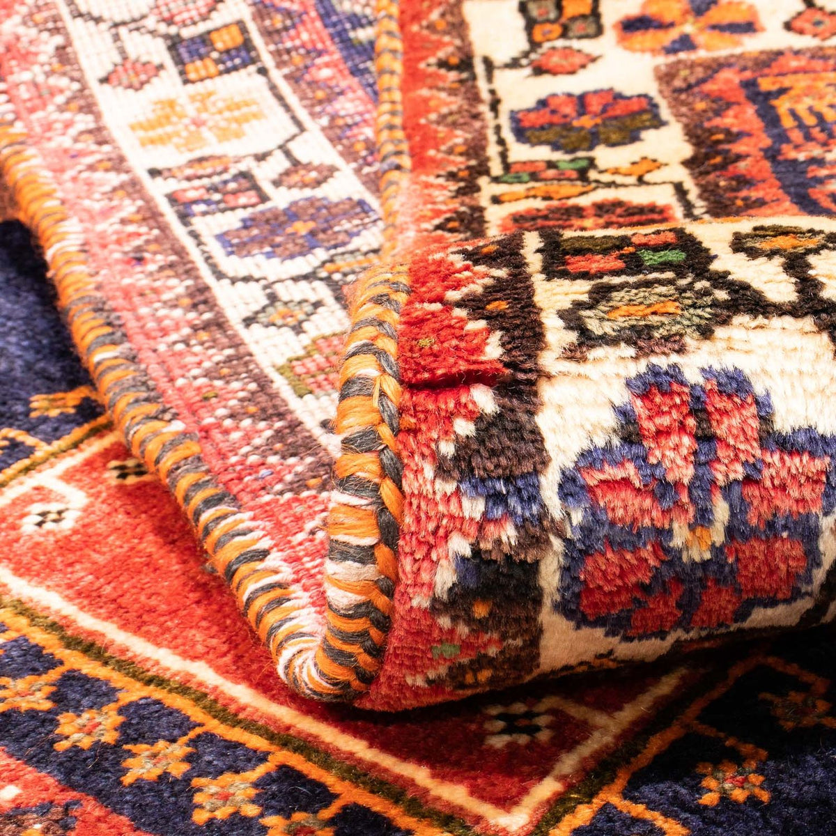 Alfombra persa - Nómada - 175 x 113 cm - rojo oscuro