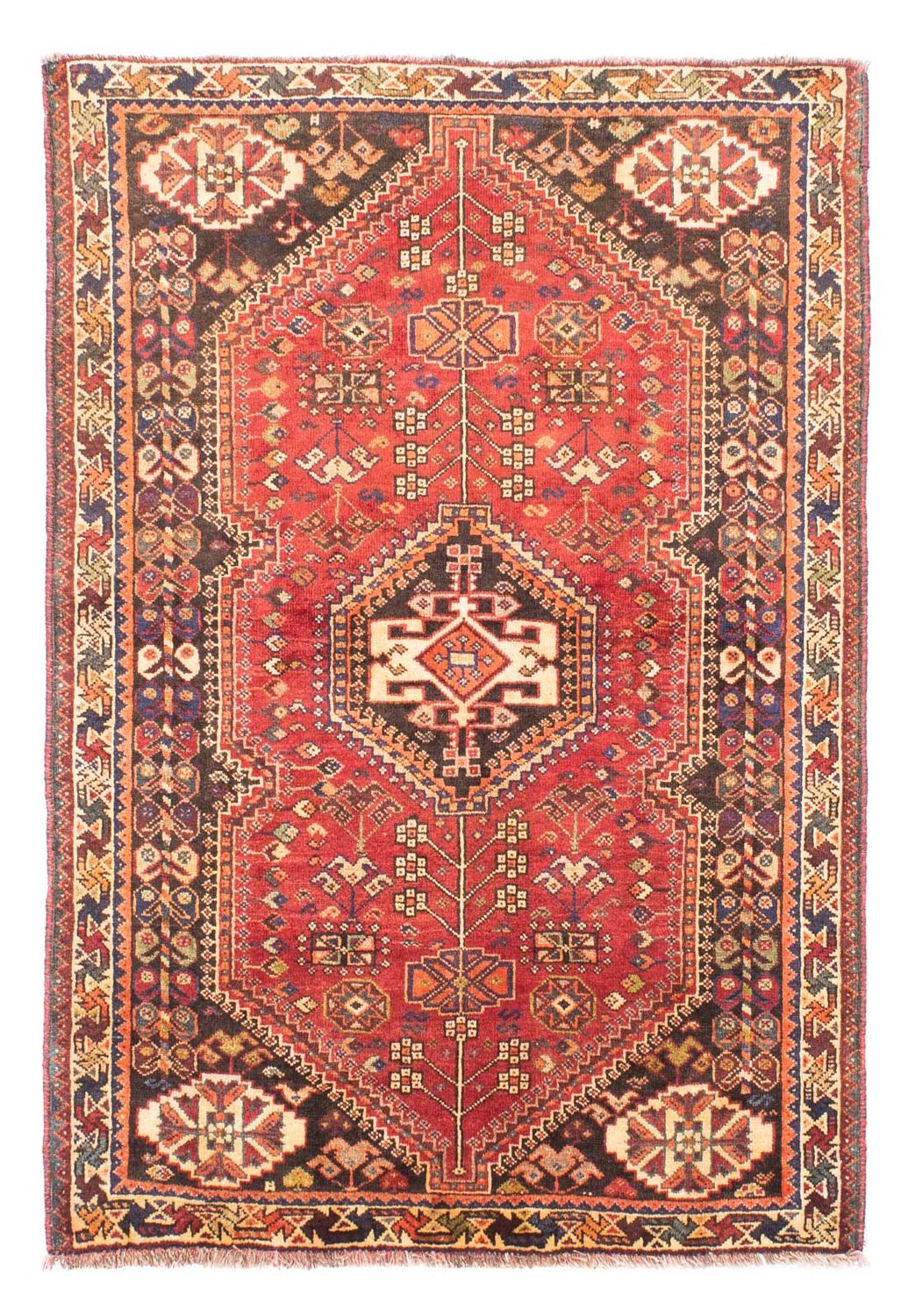 Alfombra persa - Nómada - 153 x 106 cm - rojo oscuro