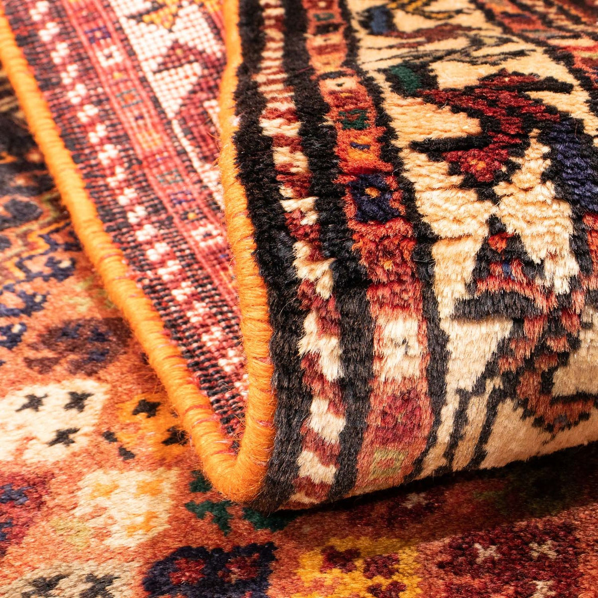 Alfombra persa - Nómada - 160 x 112 cm - rojo claro