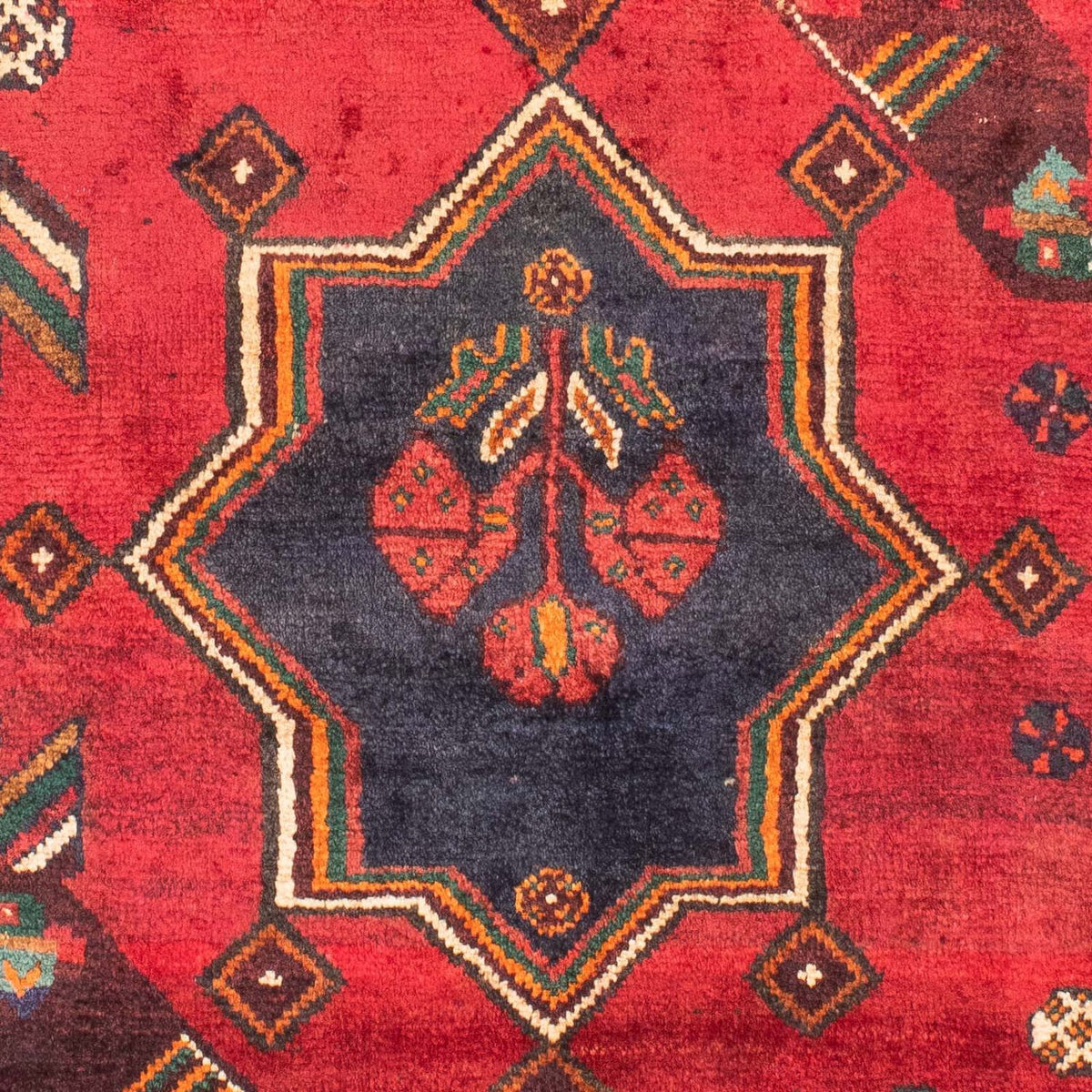 Alfombra persa - Nómada - 159 x 117 cm - rojo oscuro