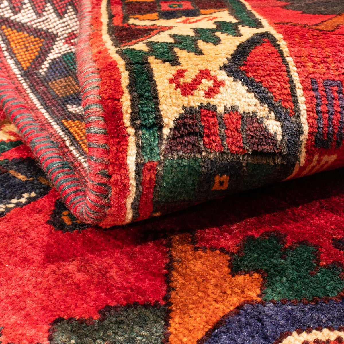Alfombra persa - Nómada - 159 x 117 cm - rojo oscuro
