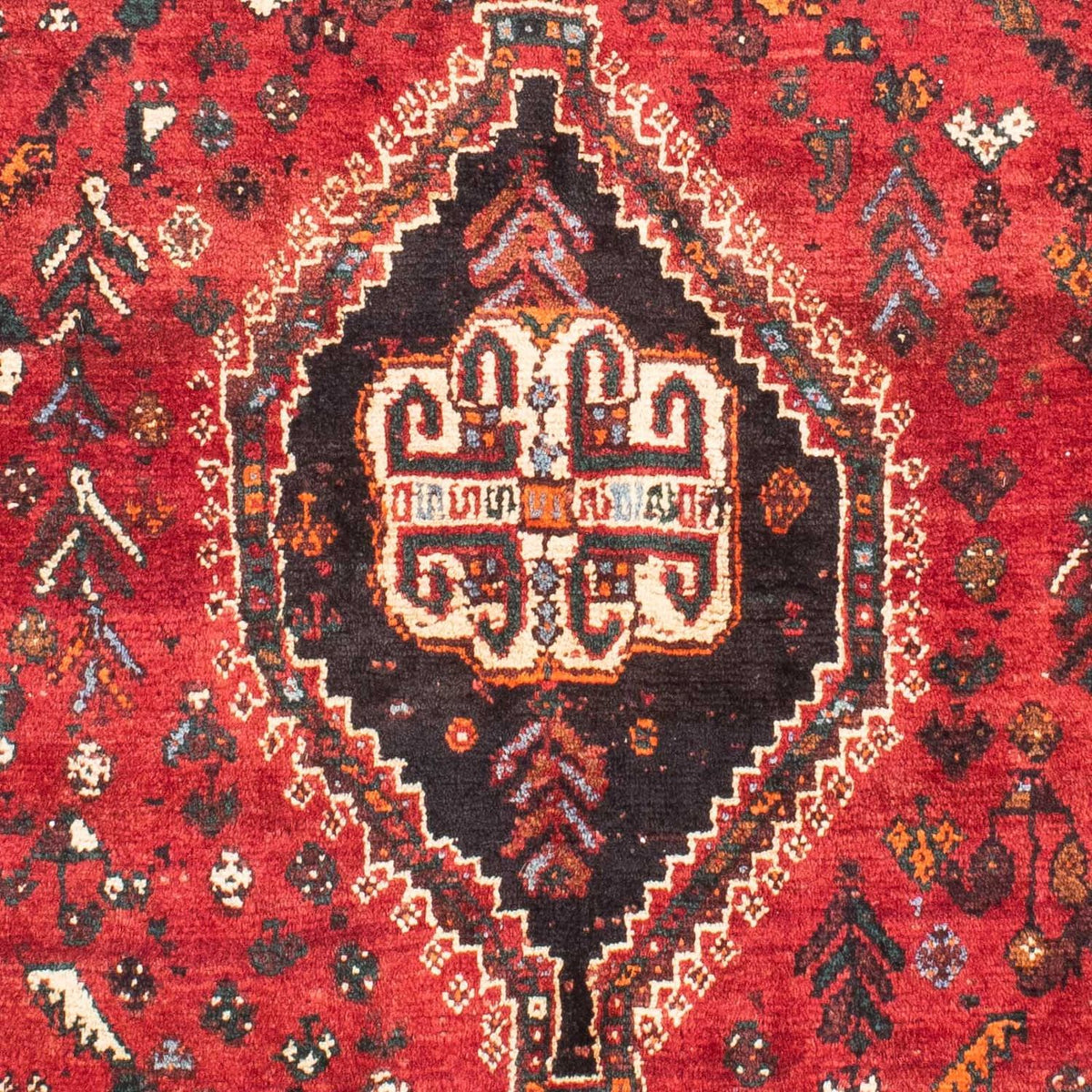 Alfombra persa - Nómada - 162 x 117 cm - rojo oscuro