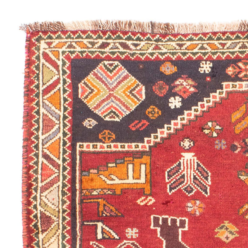 Alfombra persa - Nómada - 167 x 120 cm - rojo oscuro