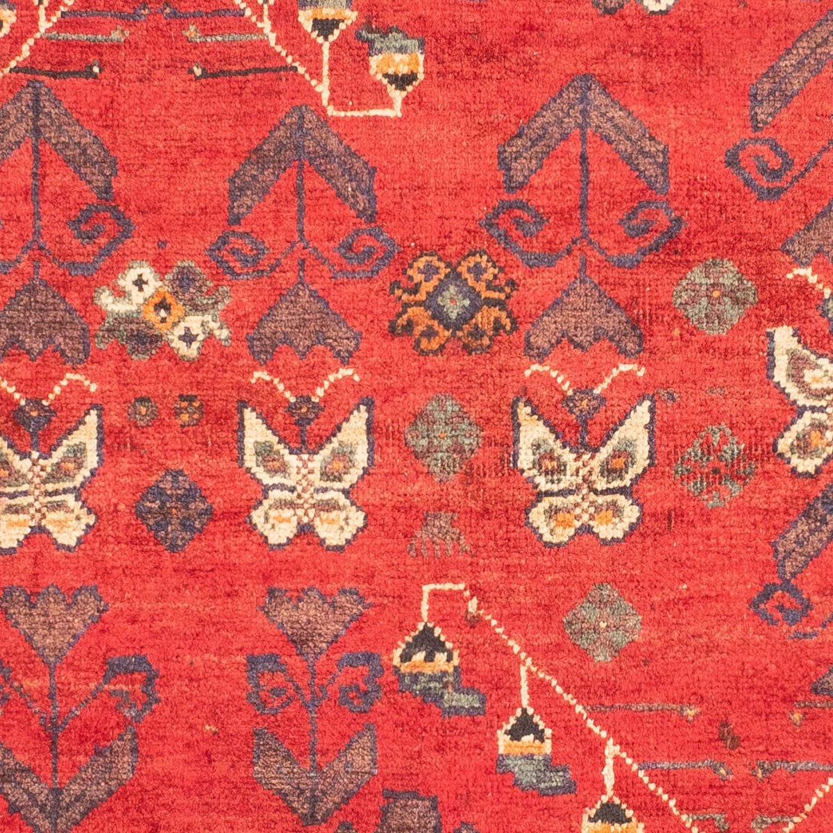 Alfombra persa - Nómada - 155 x 110 cm - rojo oscuro