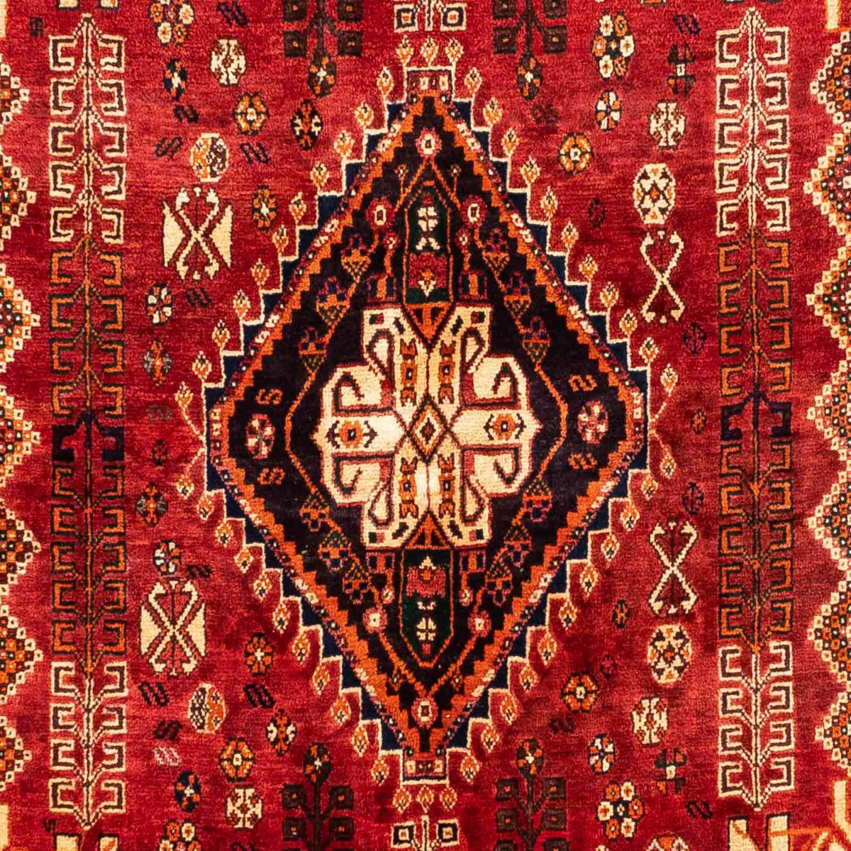 Alfombra persa - Nómada - 240 x 167 cm - rojo oscuro