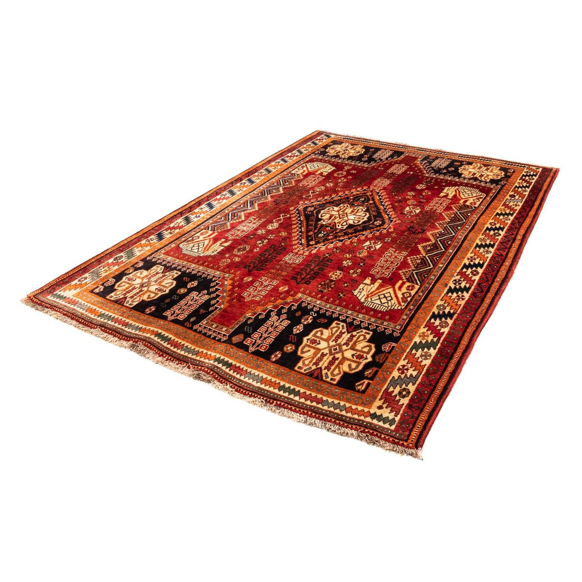 Alfombra persa - Nómada - 240 x 167 cm - rojo oscuro