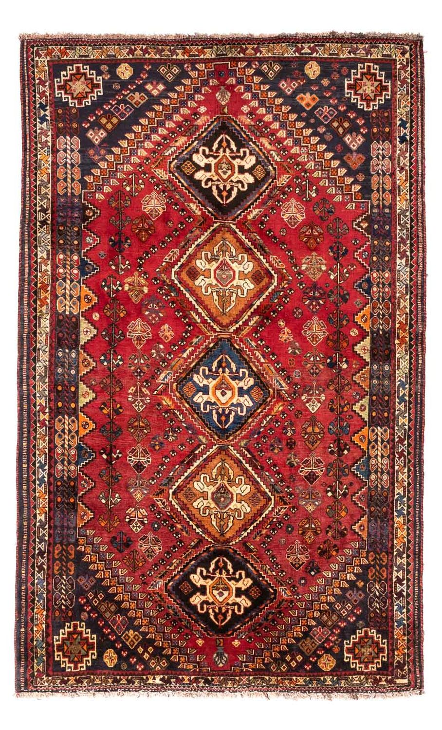 Alfombra persa - Nómada - 282 x 165 cm - rojo oscuro