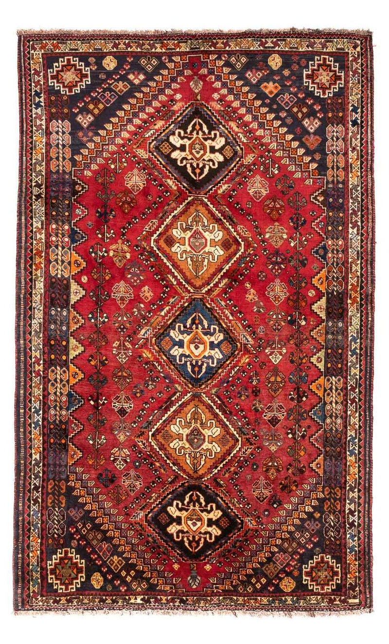 Alfombra persa - Nómada - 282 x 165 cm - rojo oscuro