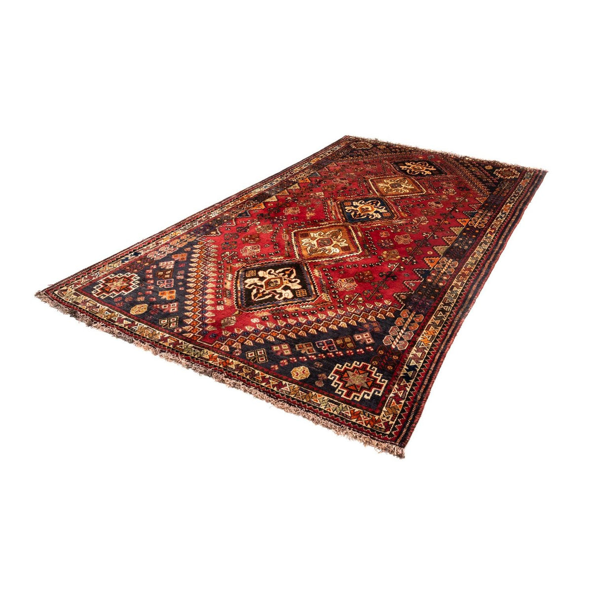 Alfombra persa - Nómada - 282 x 165 cm - rojo oscuro