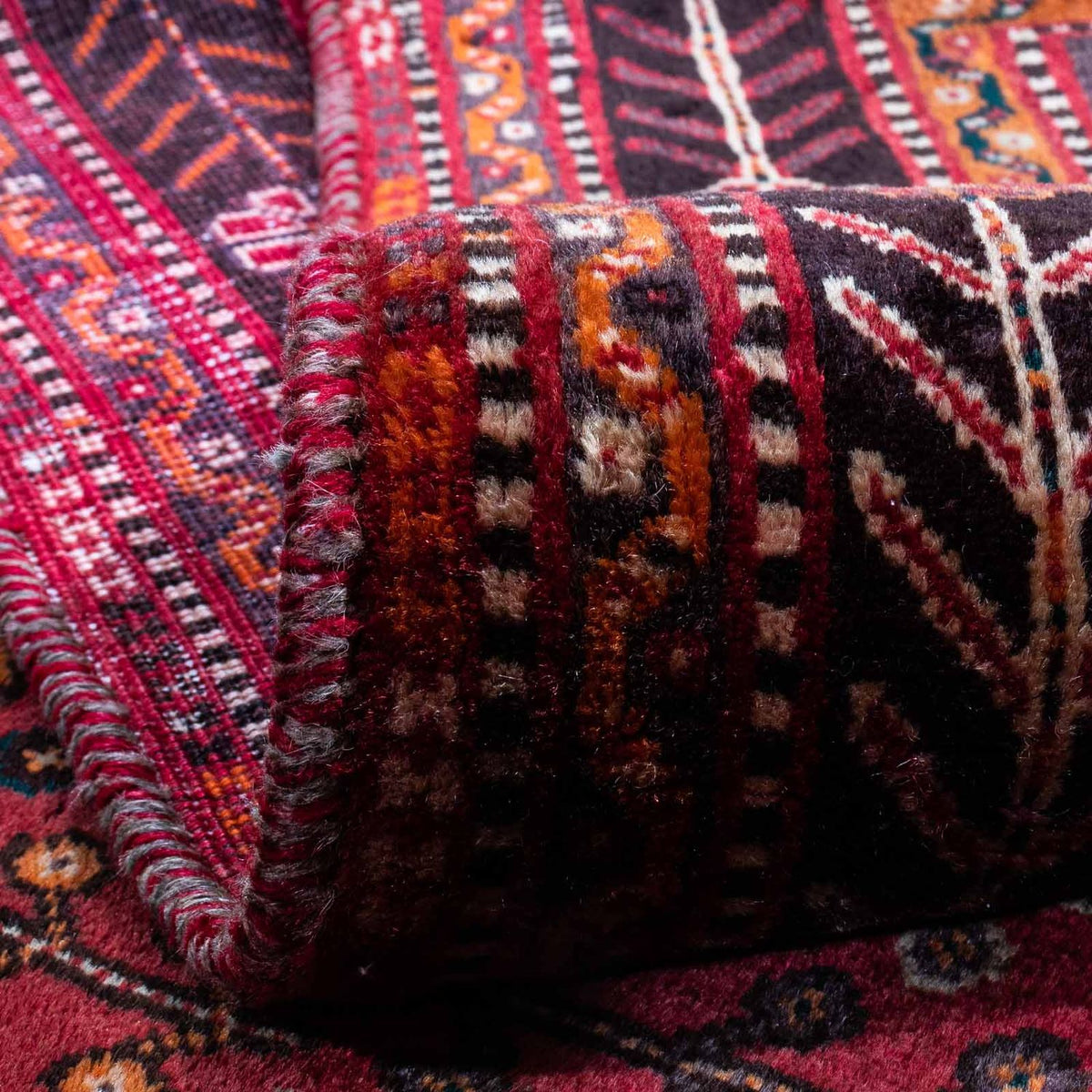 Alfombra persa - Nómada - 253 x 160 cm - rojo oscuro