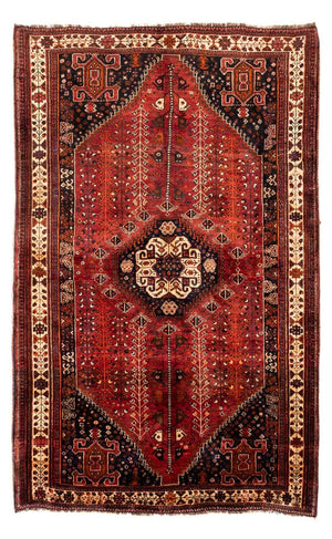 Alfombra persa - Nómada - 258 x 163 cm - rojo oscuro