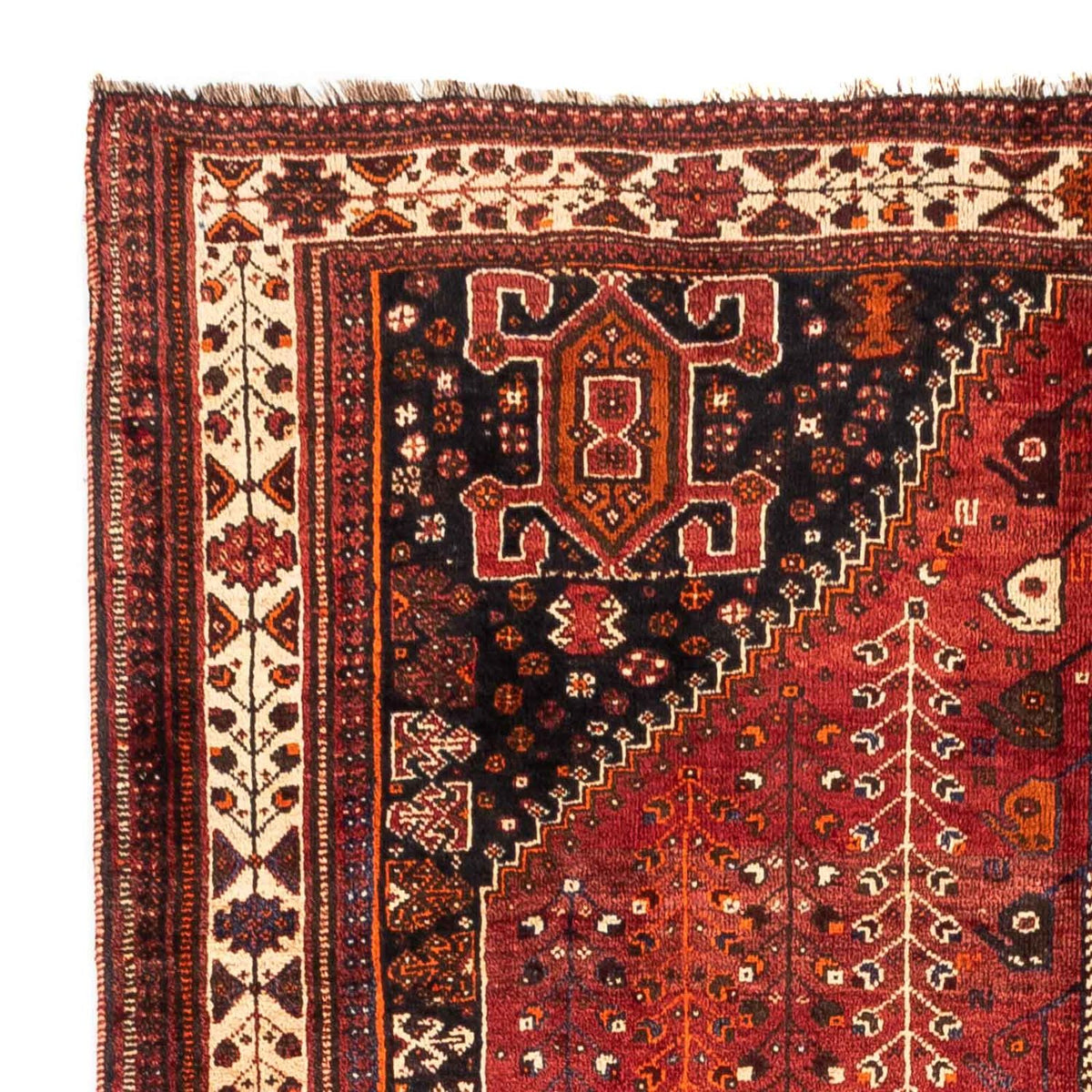 Alfombra persa - Nómada - 258 x 163 cm - rojo oscuro